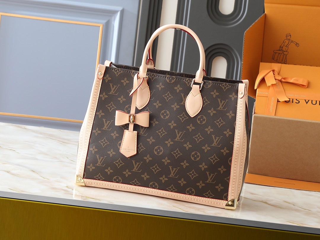 LV Classic Handbag Monogram Canvas Model M13566 Monogram Pattern Office